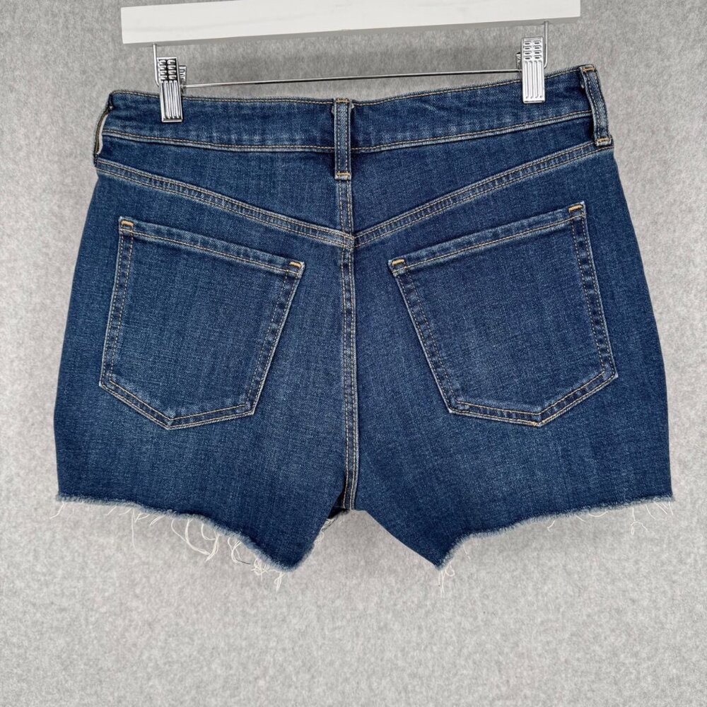 Old Navy Womens OG Straight High Rise Denim Cut Off Shorts Size 8 Blue NEW - Picture 4 of 11